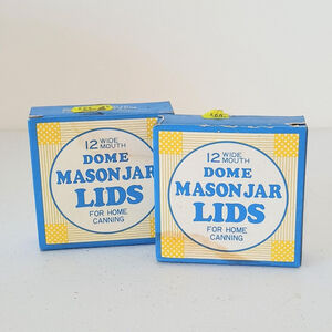 Vintage Japan Pace Setter Marketing 24 Wide Mouth Dome Mason Jar Lids 12ct Box